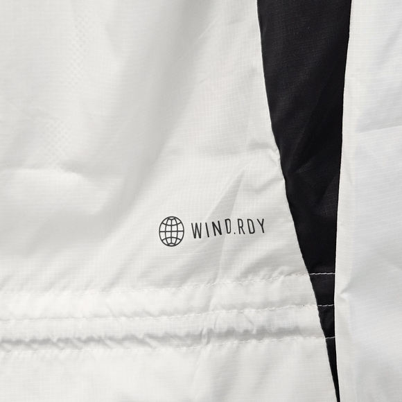 ADIDAS Women's Aeroready White and Black Windbreaker Running Jacket Size Small - Picture 9 of 12